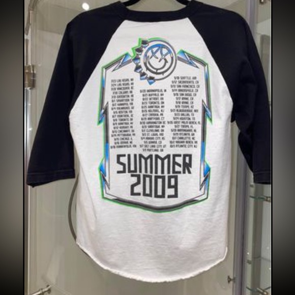 Blink- 182 baseball Raglan concert black T-shirt summer 2009 - Picture 2 of 3